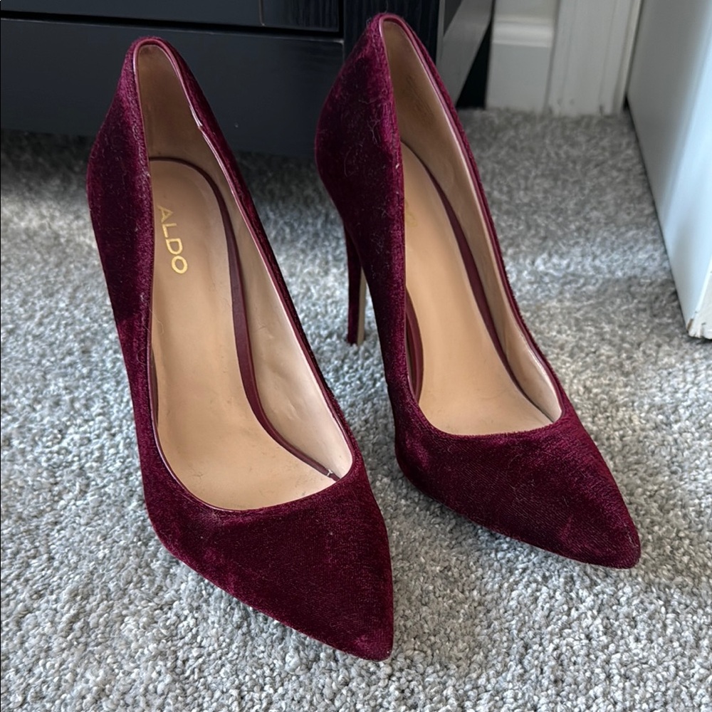 Aldo Red High Heeled Pumps